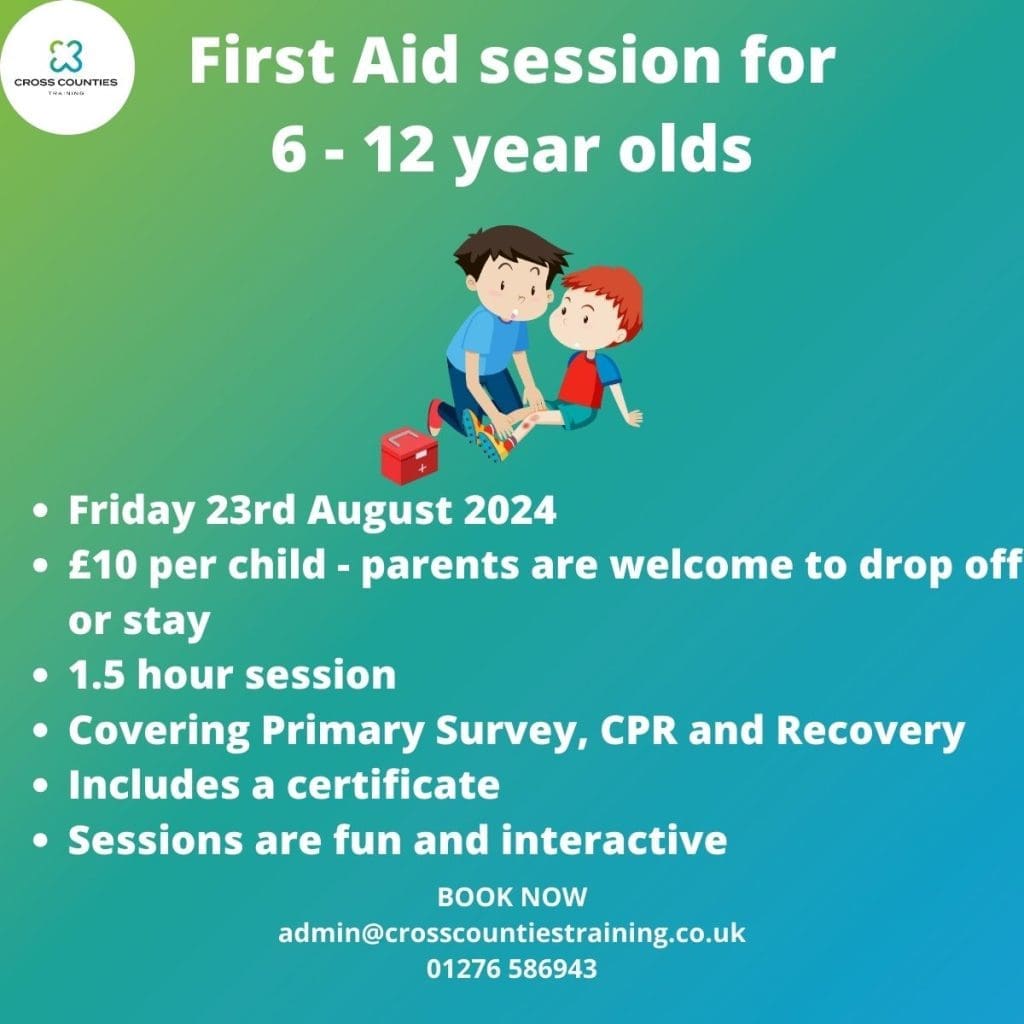 First Aid session for 6 - 12 year olds 2 First Aid session for 6 12 year olds
