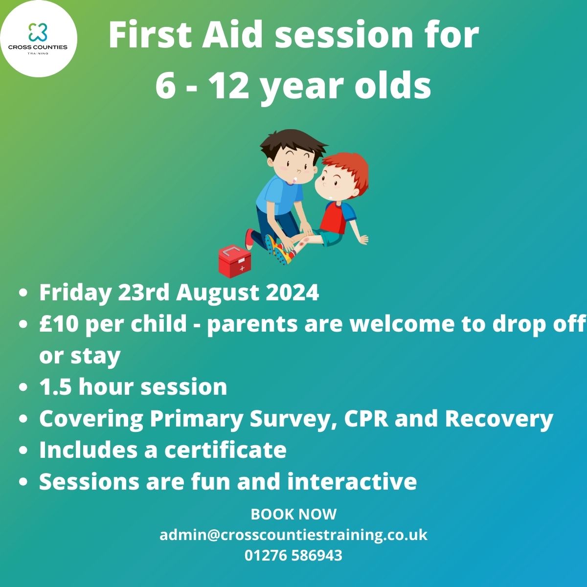 First Aid session for 6 12 year olds
